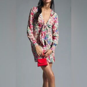 Favorite Daughter The Barely Holding It Together Floral Mini Dress Pink Sz 2 NWT